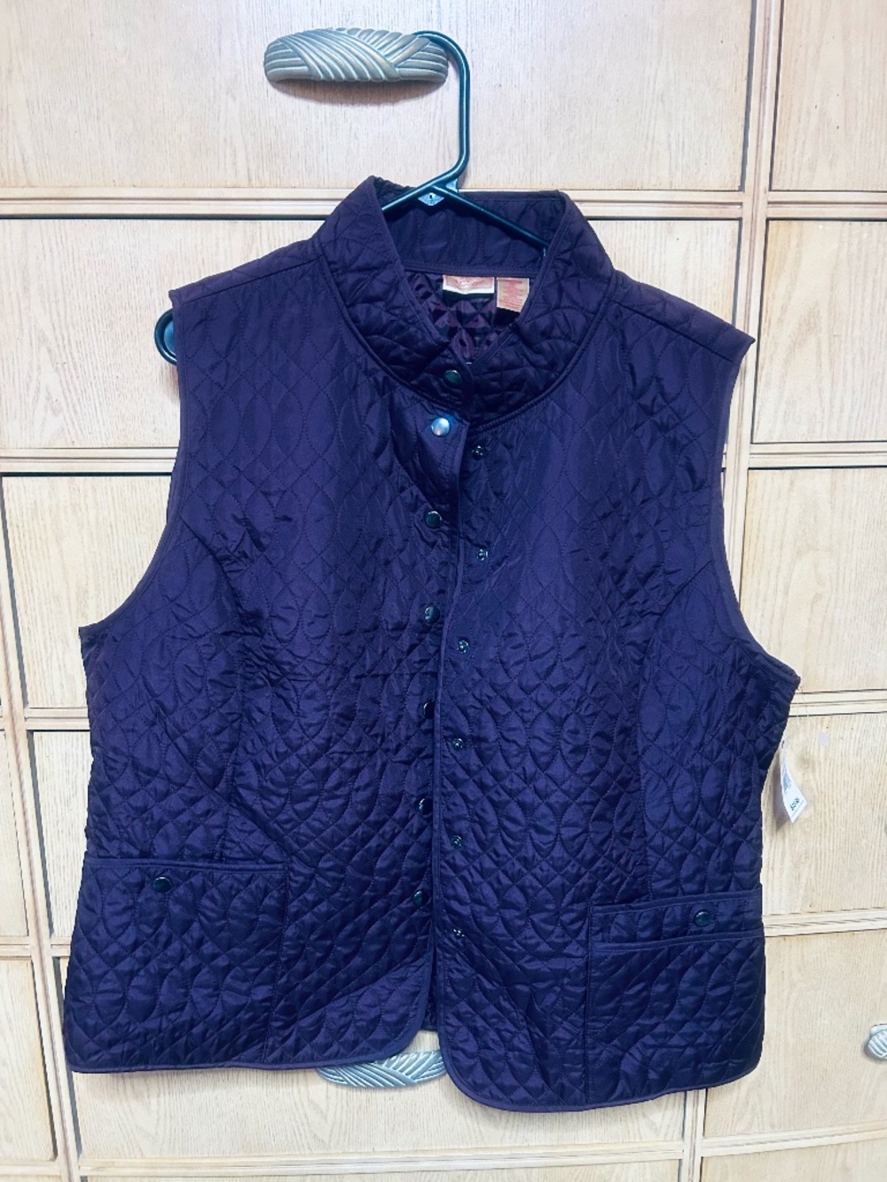 Burgundy plus size vest